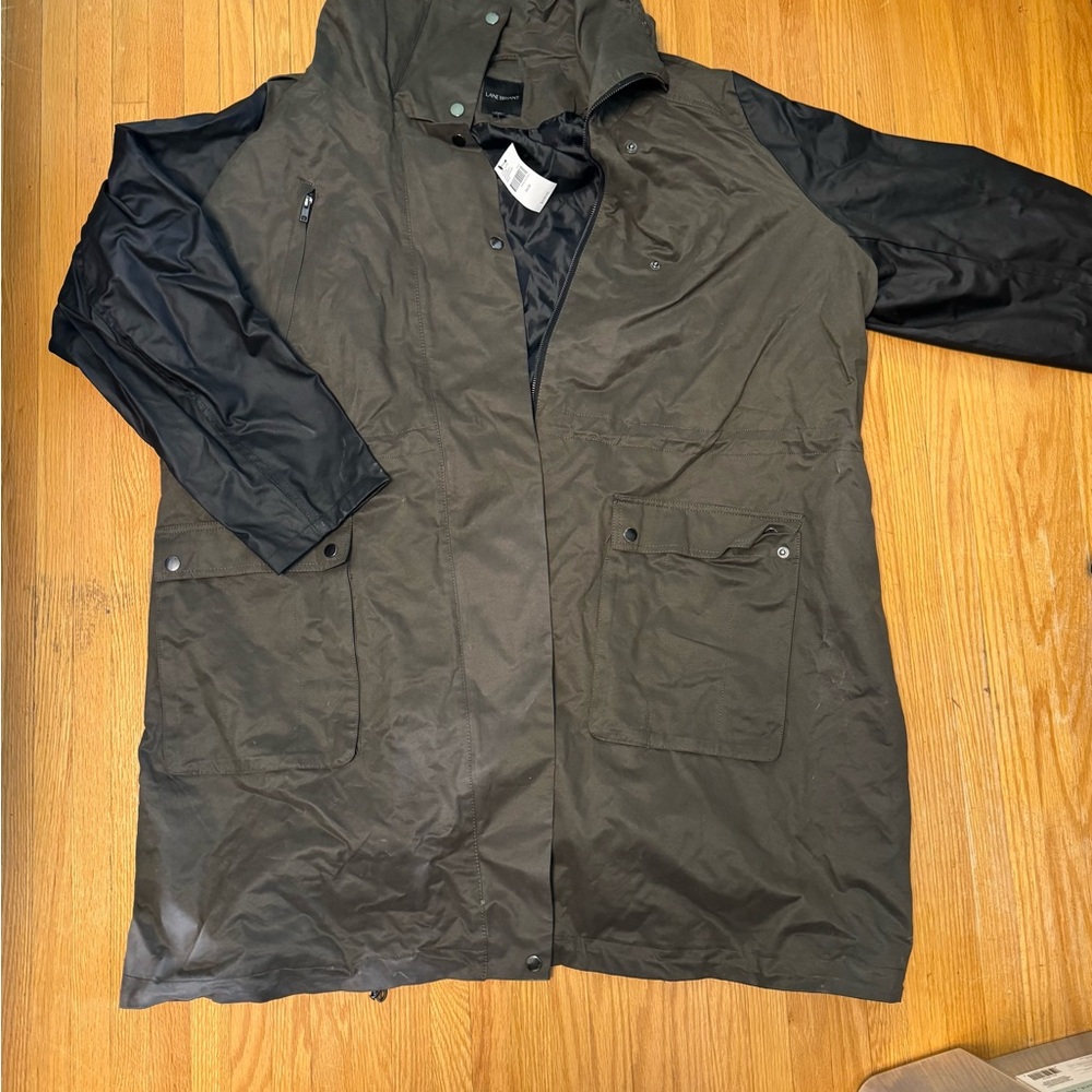 Lane Bryant Black and Brown Military Field Jacket
